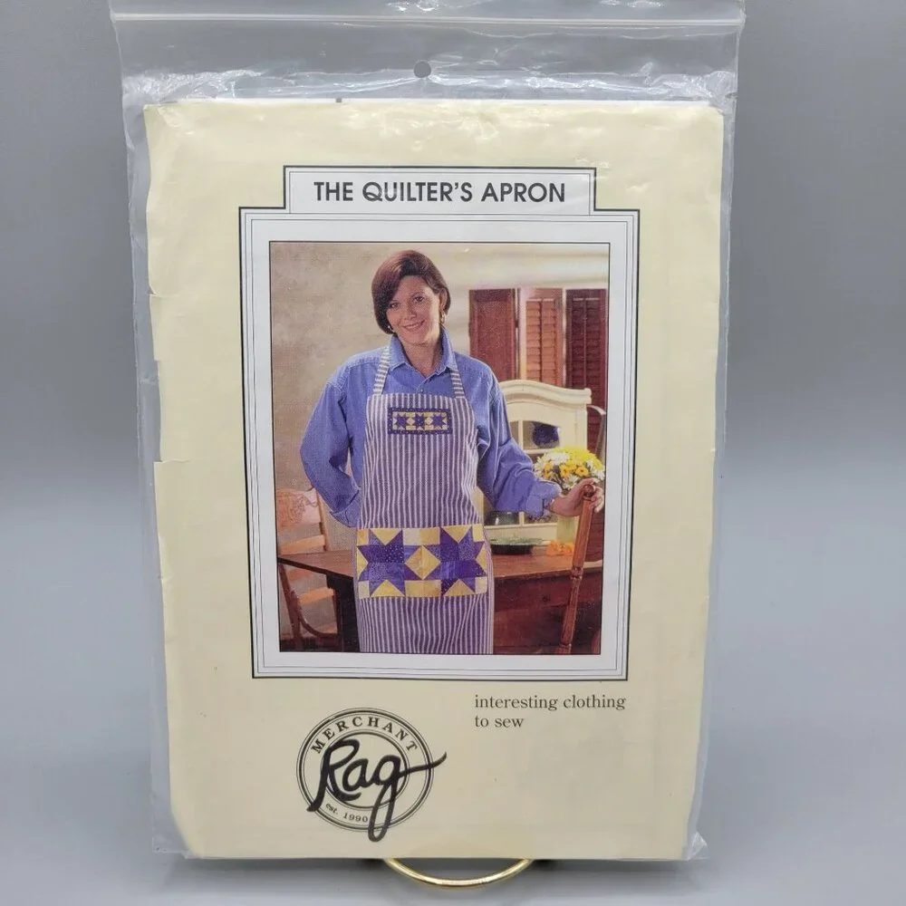 Rag Merchant The Quilter's Apron Pattern Sawtooth Star Pockets Block Border